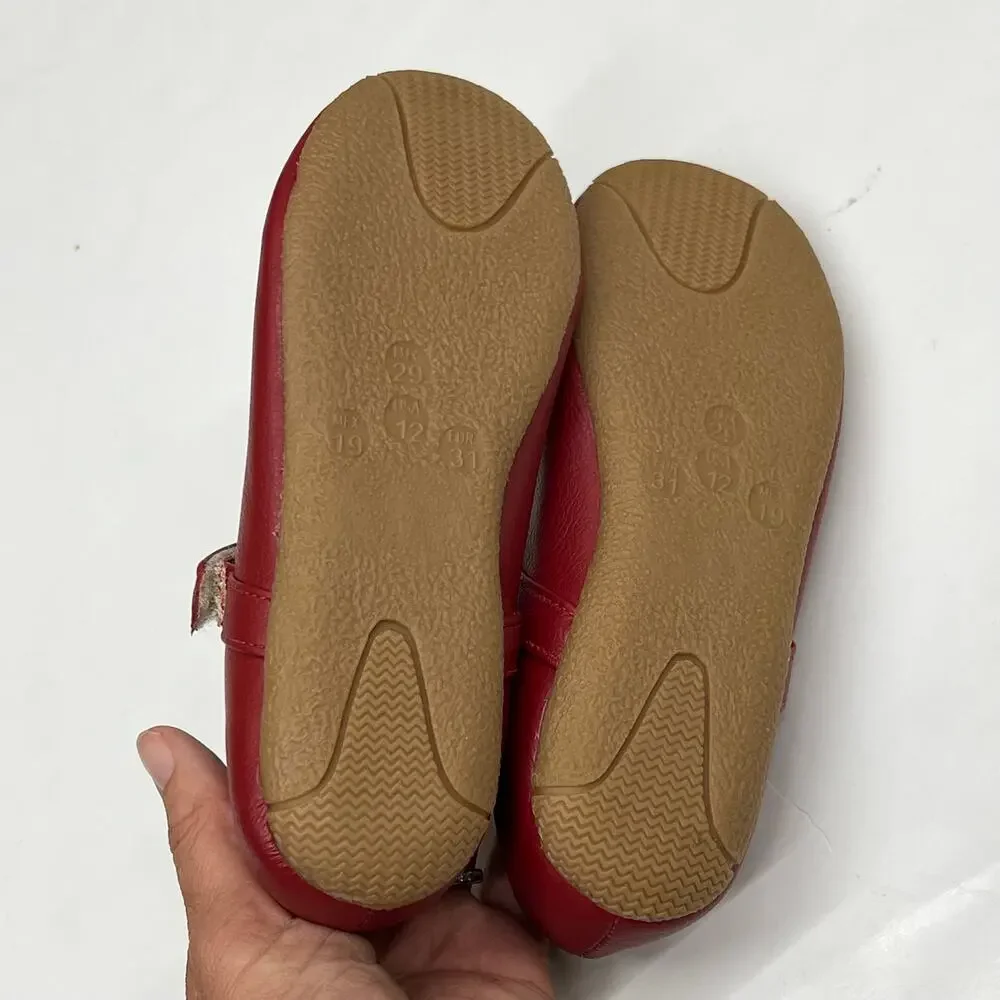 NWT Toke Size 30 (USA 12) Red Mary Janes